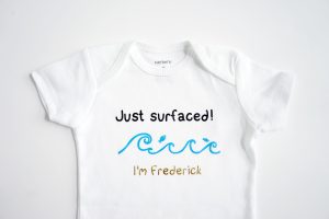 Personalised Scuba Diving Baby Romper
