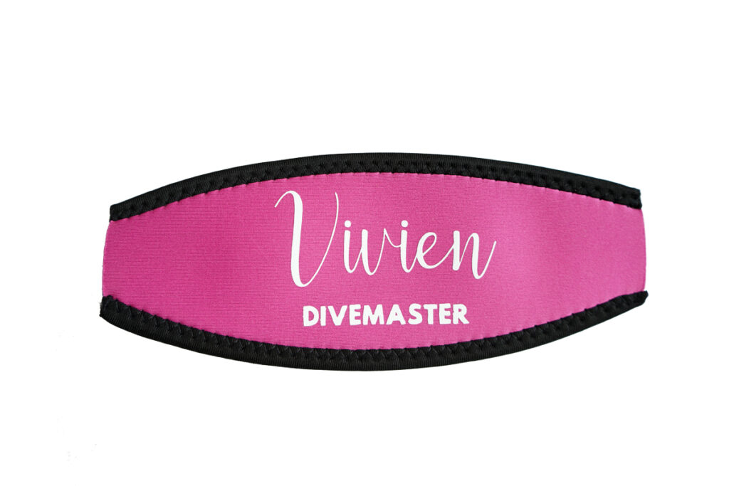 personalised scuba mask strap cover