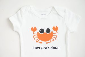 crab baby romper