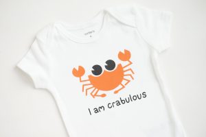 crab baby romper